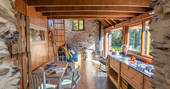 The fully equipped kitchen inside The Linhay barn at Butterhills Escapes in Devon