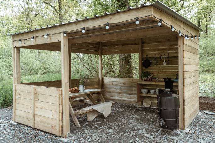 Heartwood cabin truffle outdoor covered hut, Honeydown at Hatherleigh, Devon