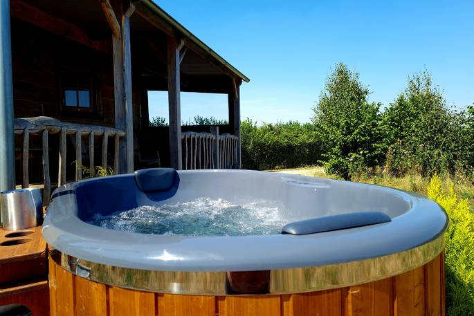 hot tub at Gold Panners, Blandford Forum, Dorset