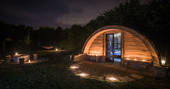 Hideaway under starry night skies in your own earth topped hobbit hut at Guilden Gate in Hertfordshire