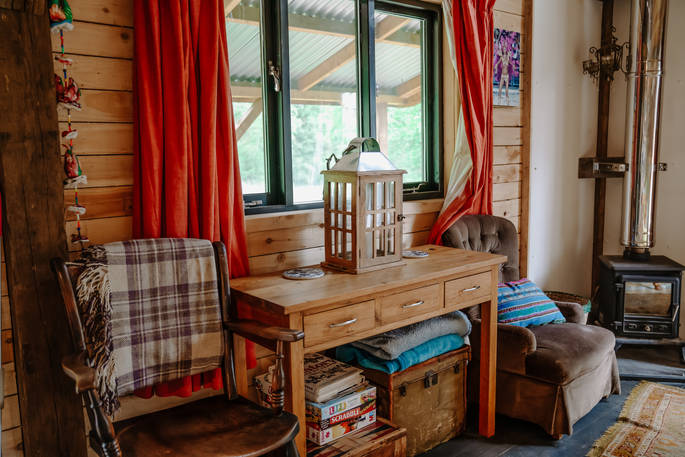 inside the Paraty's Bothy in Shropshire
