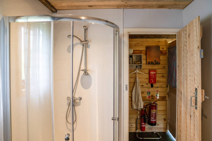 shower at Paraty's Bothy in Shropshire