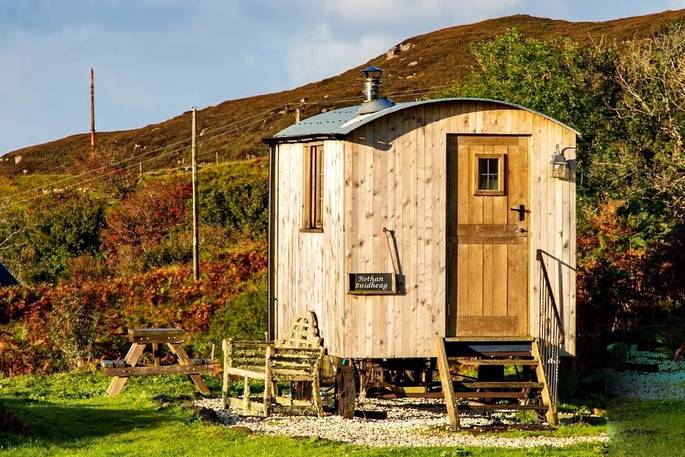 Bothan Buidheag shepherds hut, Isle of Skye, Scotland