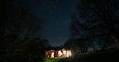 A starry night at Straw Cottage - the perfect spot for star-gazing in Powys, Wales