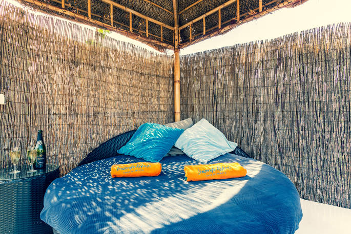 Eco Beach Yurts outdoor resting area, glamping, Finca de Arrieta, Haría, Lanzarote, Spain