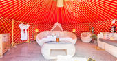 Eco Twin Yurt interior, glamping, Finca de Arrieta, Haría, Lanzarote, Spain